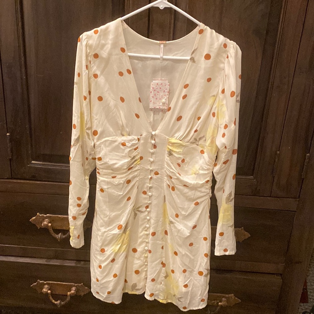 Free people light cotton dress, subtle tones